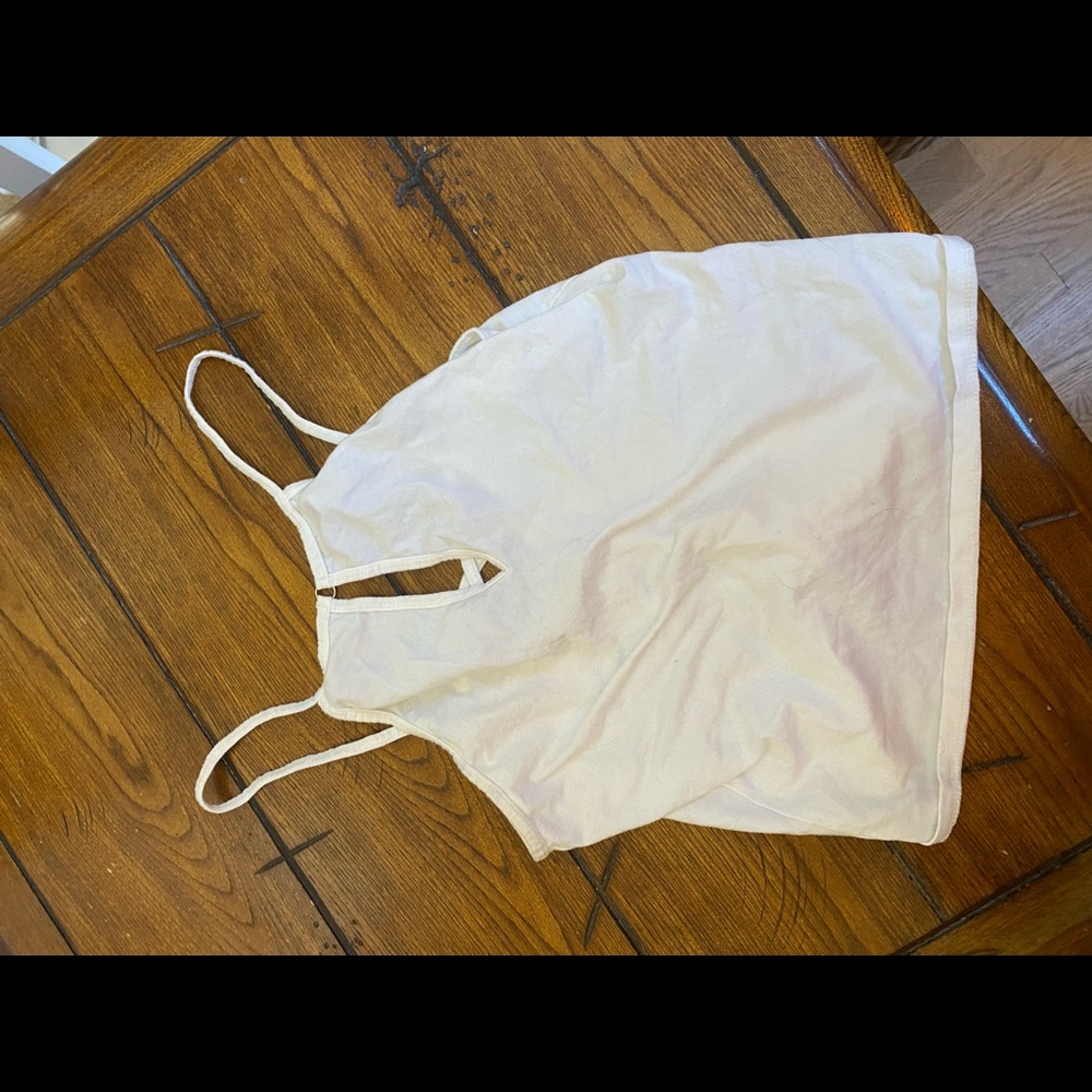 white tank top with cut outs